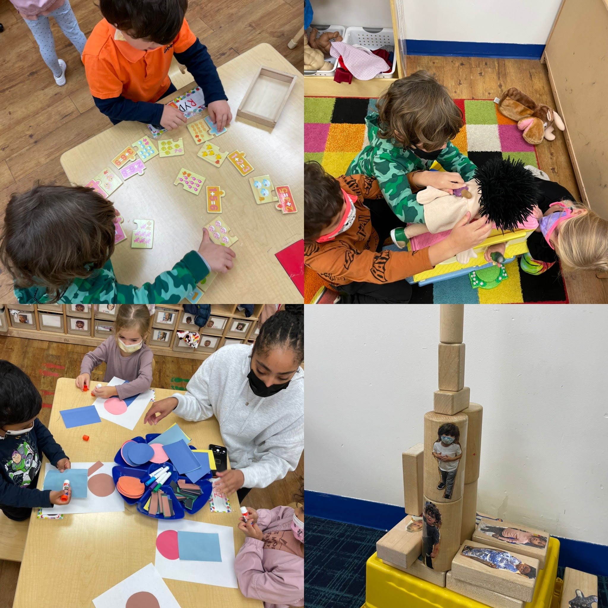 kids doing crafts